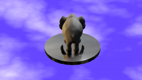escultura digital de un elefante