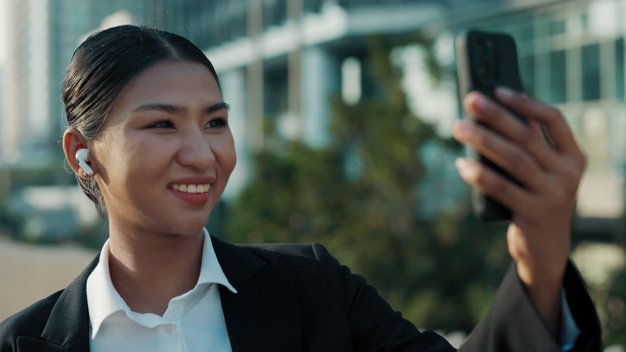 Businesswoman Making a Video Call