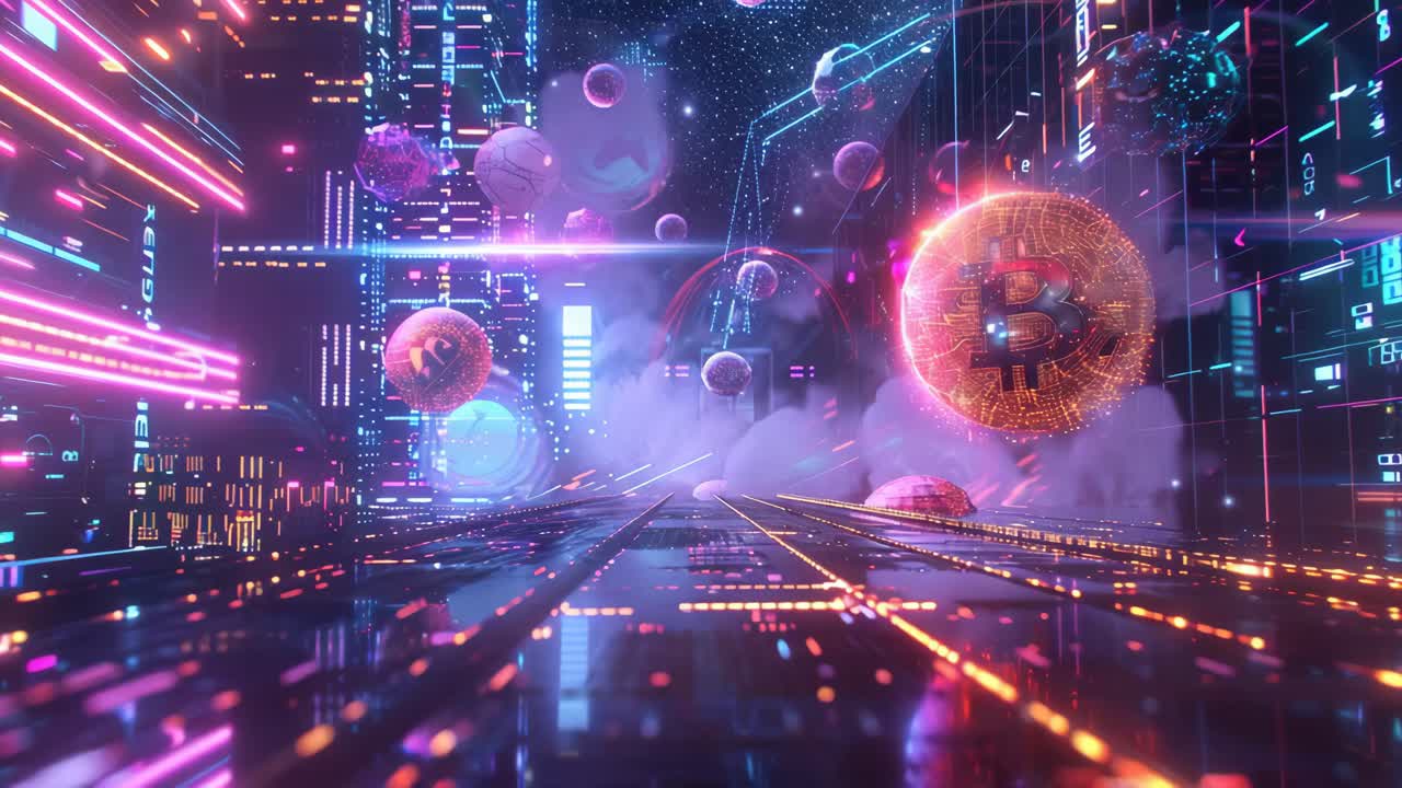 Cyberpunk Bitcoin Cityscape