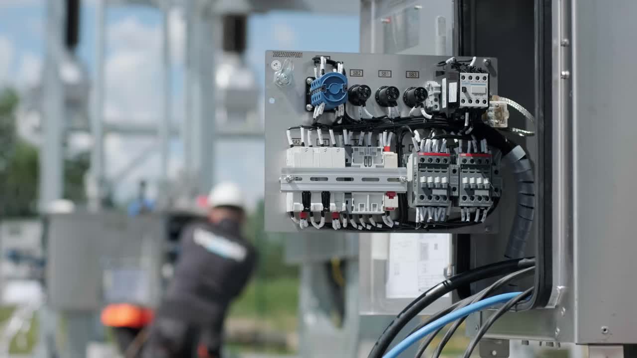 construcción de una subestación de transformadores