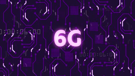 animación de texto 6g y procesamiento de datos por computadora