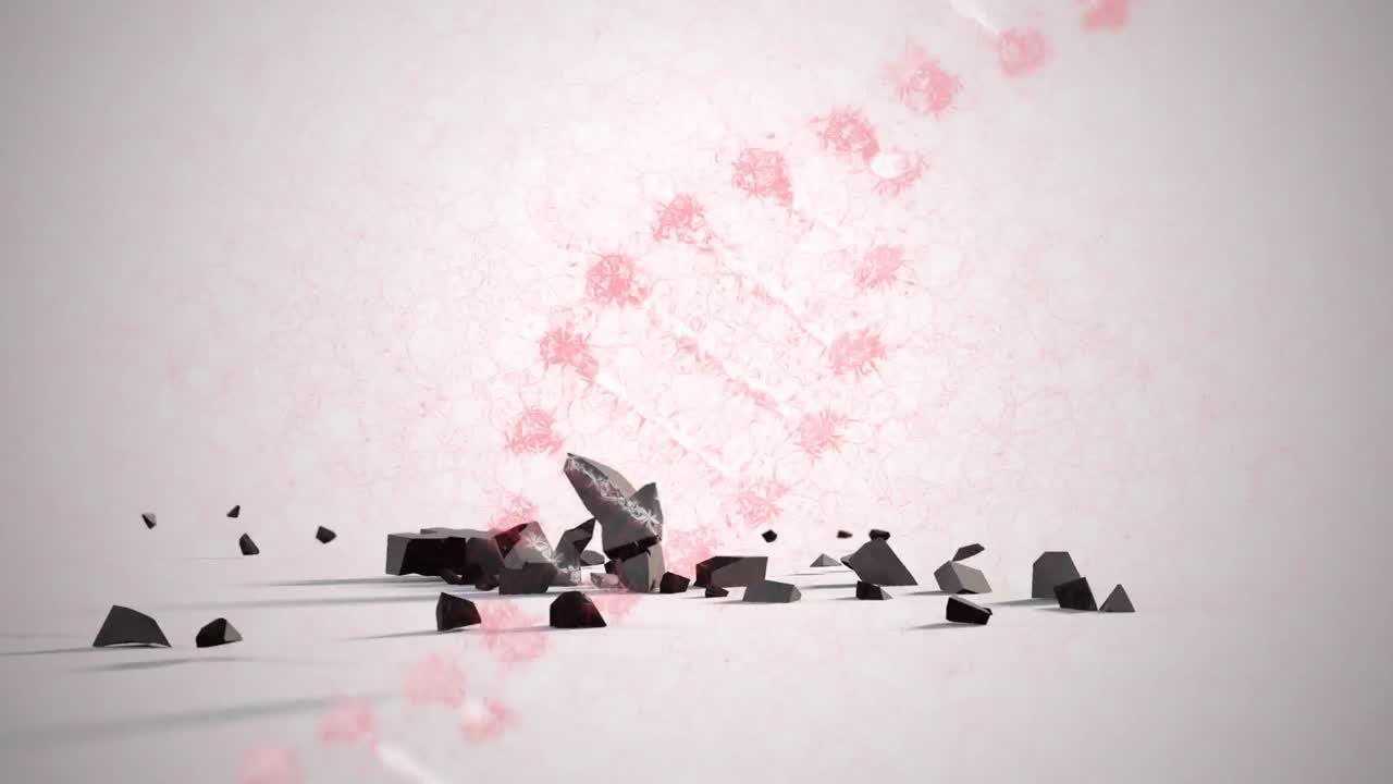 dna 구조가 유로 통화 기호를 회전시키고 분홍색 배경에 떨어지고 깨집니다.