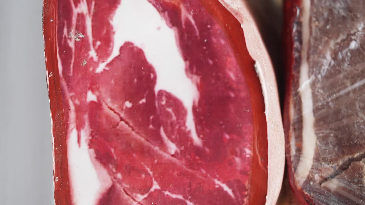 Close-up of Cured Meat Slice