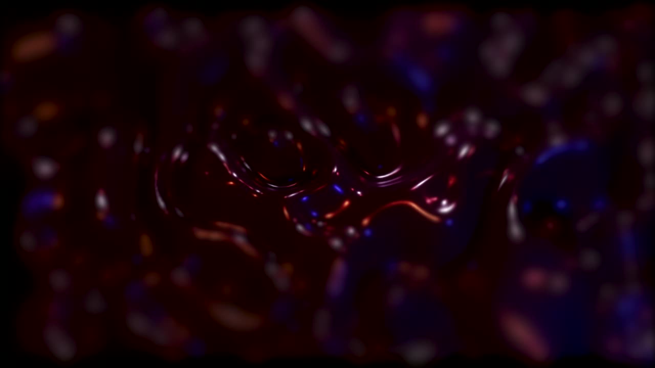 Abstract Infinite Loop animation 3D background of metal liquid wave and bright color light. Molten chaos.