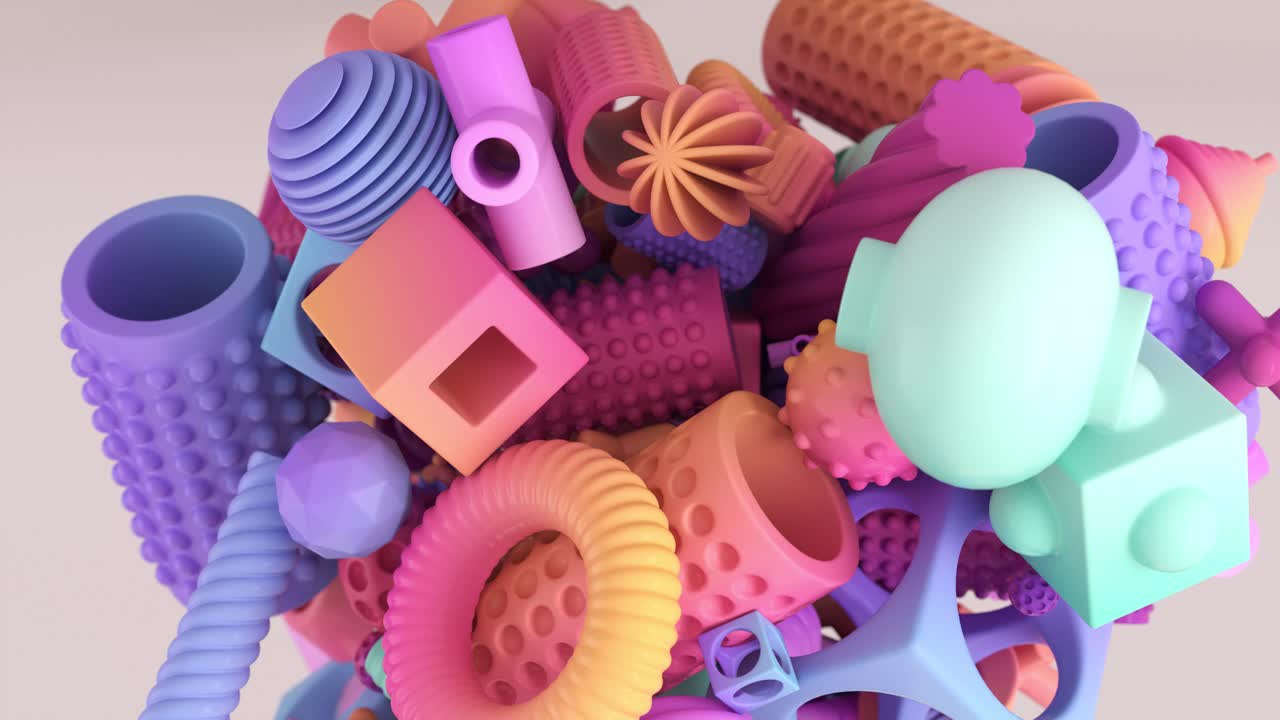 formas geométricas abstractas y coloridas