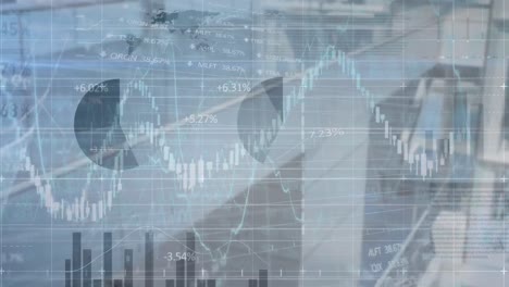Animation-of-financial-data-processing-over-office-and-grid