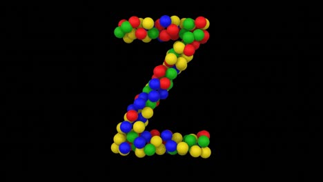 toy ball animation themed font  letter z