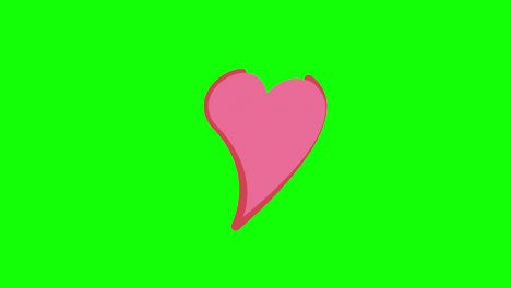 Animación-De-Icono-Emergente-De-Amor-Rojo-O-Corazón.-Concepto-De-Latido-Del-Corazón-Para-El-Día-De-San-Valentín-Y-El-Día-De-La-Madre.-Amor-Y-Sentimientos.-Animación-En-Bucle-Con-Canal-Alfa,-Pantalla-Verde.