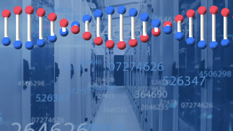 Animación-Del-Procesamiento-De-Datos-Y-Cadena-De-ADN-En-La-Sala-De-Servidores.