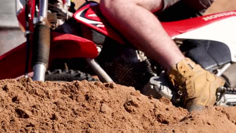 motorcycle navigating through sandy terrain in coonabarabran