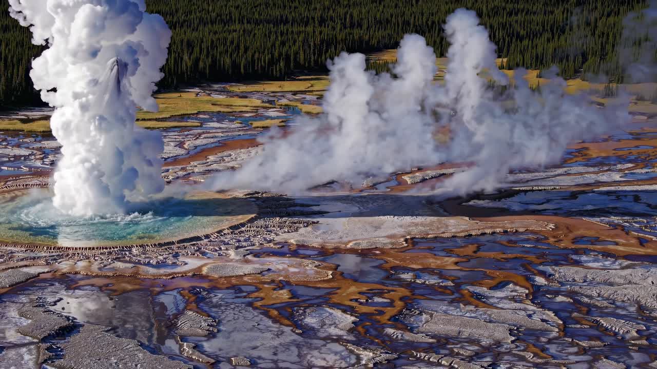 Yellowstone Milli Parkı'nda Dramatik Gayzer Patlaması