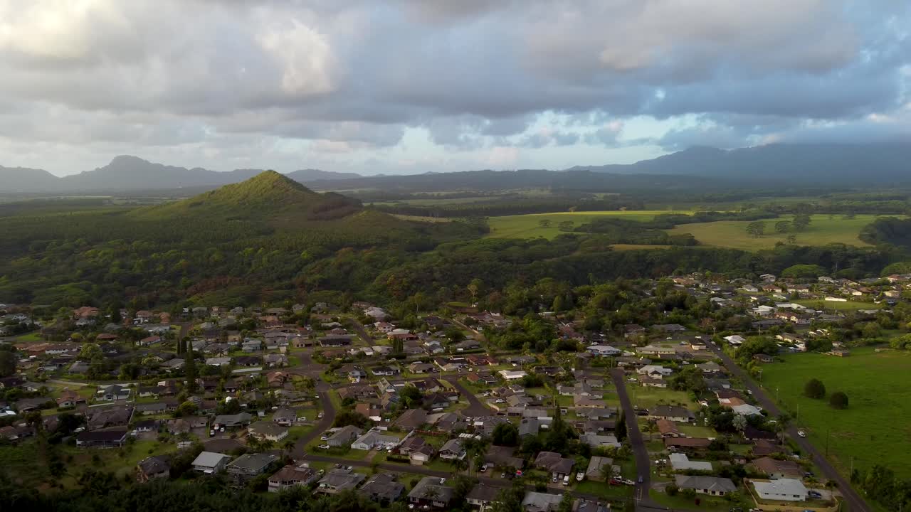 공중 산 일출 영상