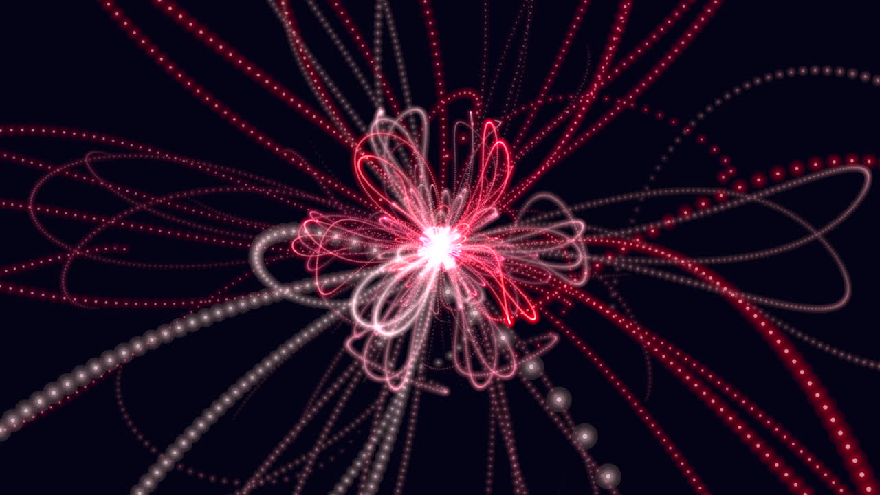 Radiant light a digital flower of illuminated lines