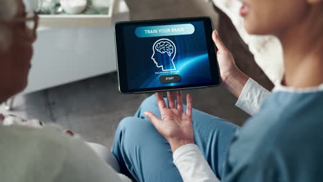brain training on tablet
