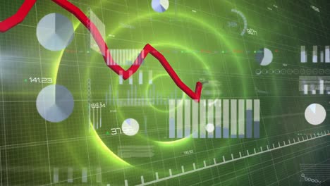 Animation-Der-Statistikverarbeitung-Mit-Red-Line--Und-Scope-Scanning