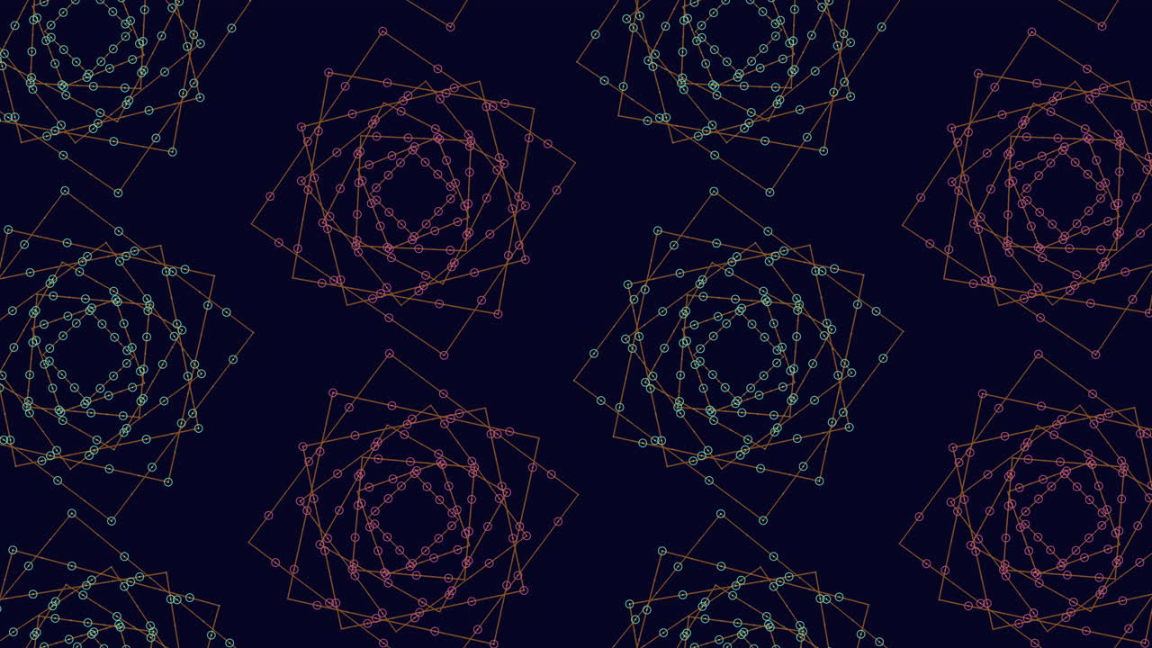 선과 모양의 활기차고 복잡한 기하학적 패턴