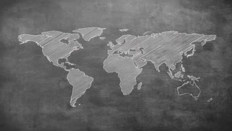 grey shape of world map