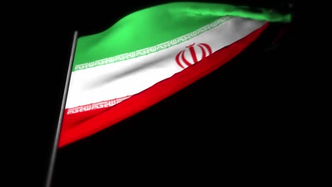 iran flag , realistic 3d animation of waving flag. iran flag waving in the wind. national flag of iran. seamless loop animation. 4k high quality, 3d render.