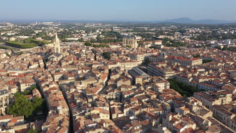 Montpellier-Ecusson-aerial-morning-view-France