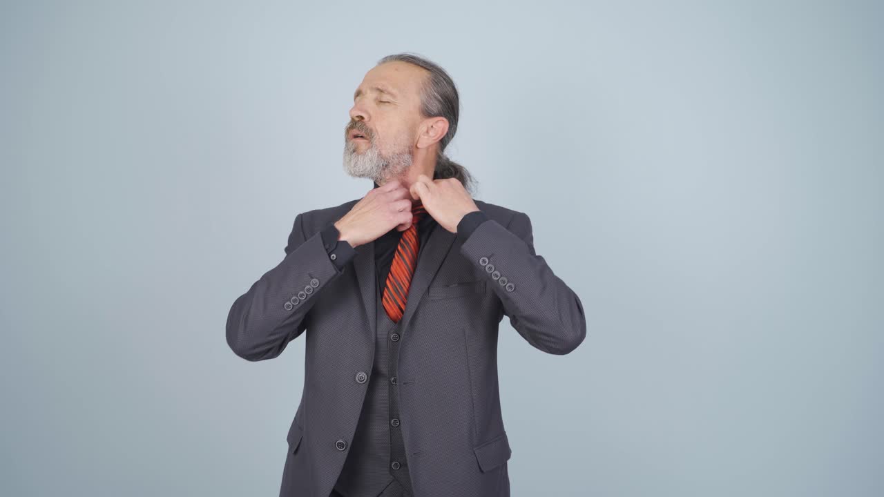 호흡곤란을 겪는 사업가입니다.