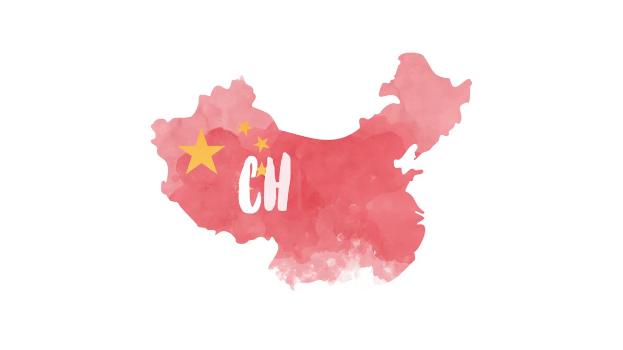 el pincel de la bandera nacional de china en el efecto de stop motion. el pincil de la bandera de china traza el fondo artístico.