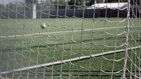 soccer goal net on a field