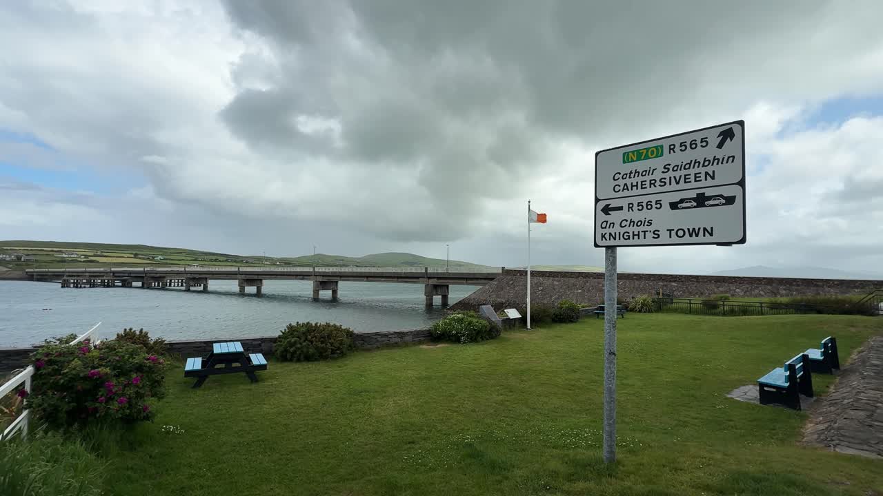 Ireland Epic Locations view of bridge to Valencia Island from Portmagee village on the ring of Kerry