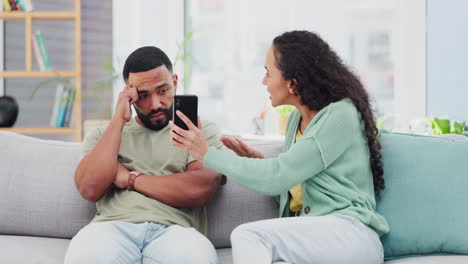 Cheating,-argue-and-couple-on-couch