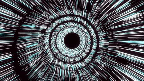 abstract futuristic tunnel with glowing lines