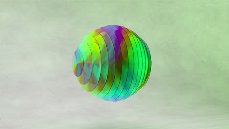 abstract iridescent layered sphere