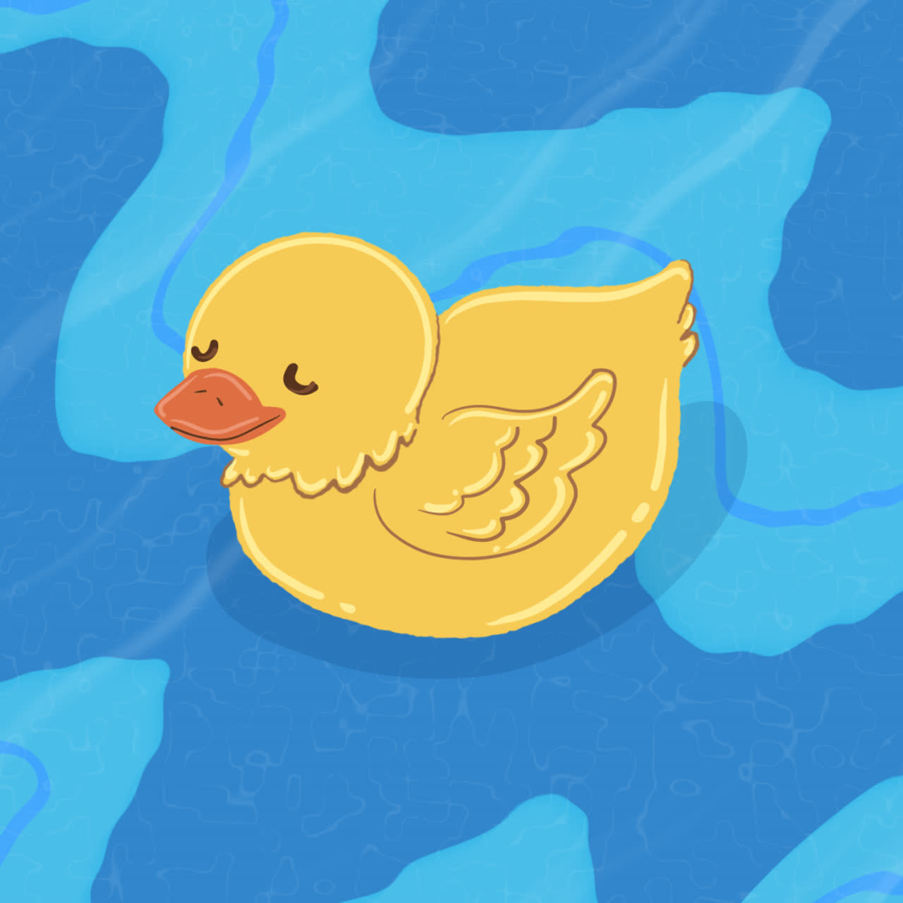 A Yellow Rubber Duck Floating on Water