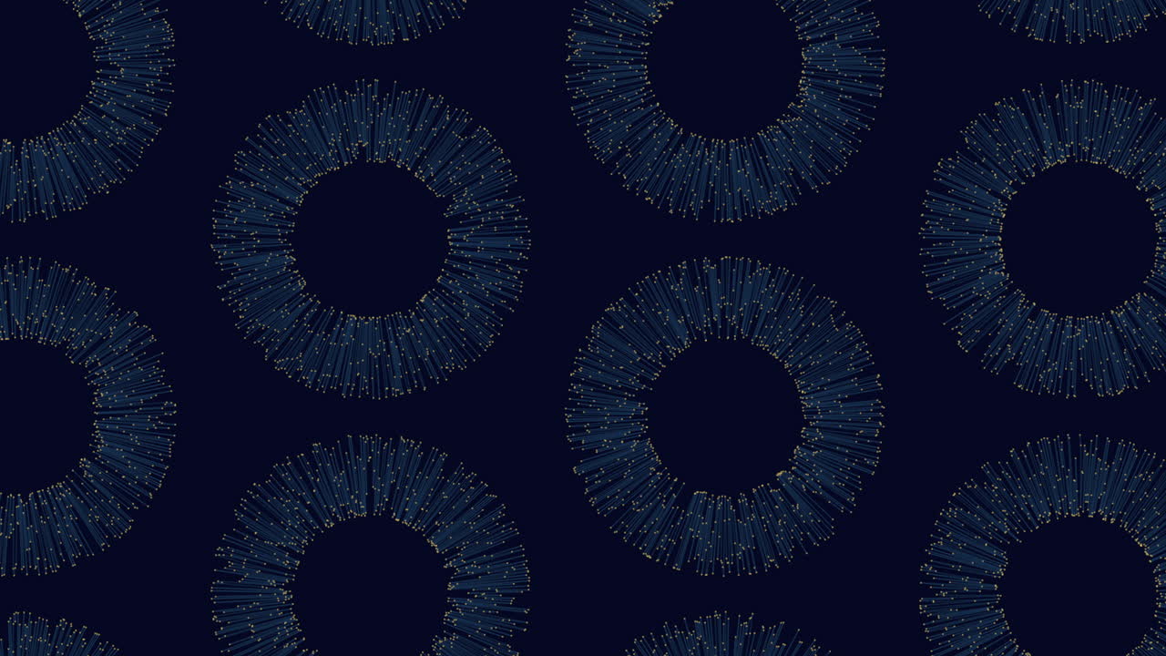 Spiraling blue and black pattern with circular design