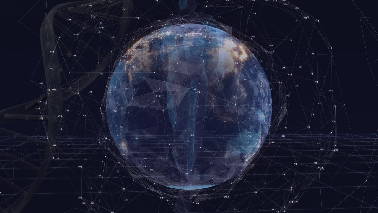 데이터 프로세싱에 대한 지구의 애니메이션