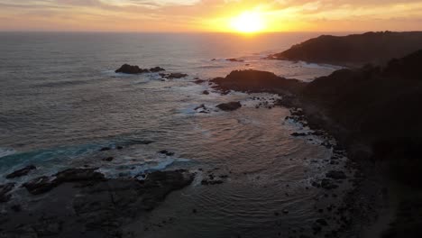 quintay valparaiso chile tunquen winter sunset night drone