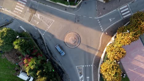 vista aérea de una rotonda