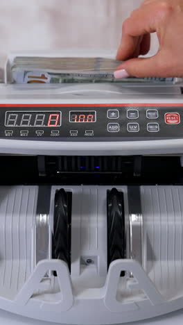 Counting Money with a Bill Counter