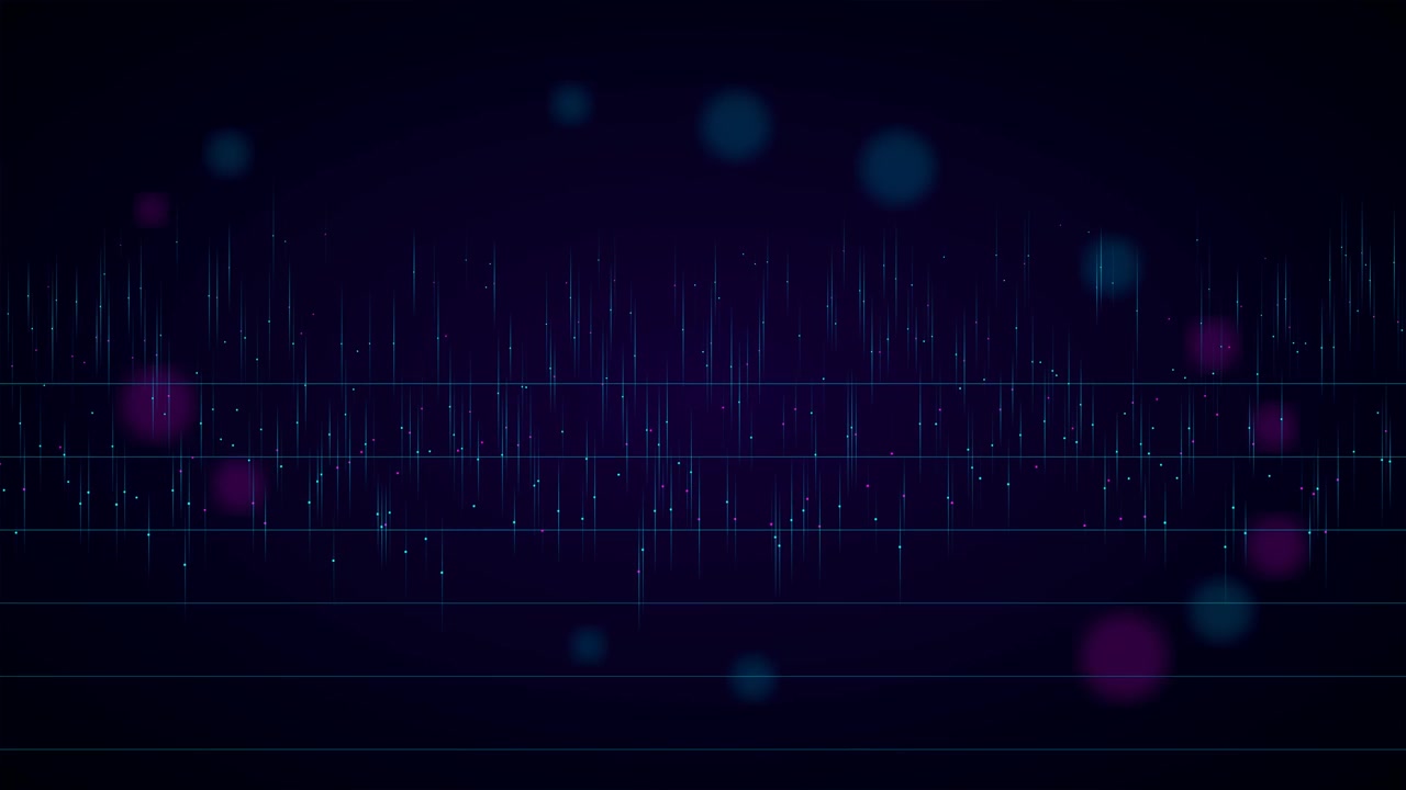 Abstract Digital Audio Waveform Visualization with Glowing Particles