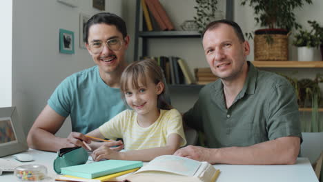 doing school task with parents