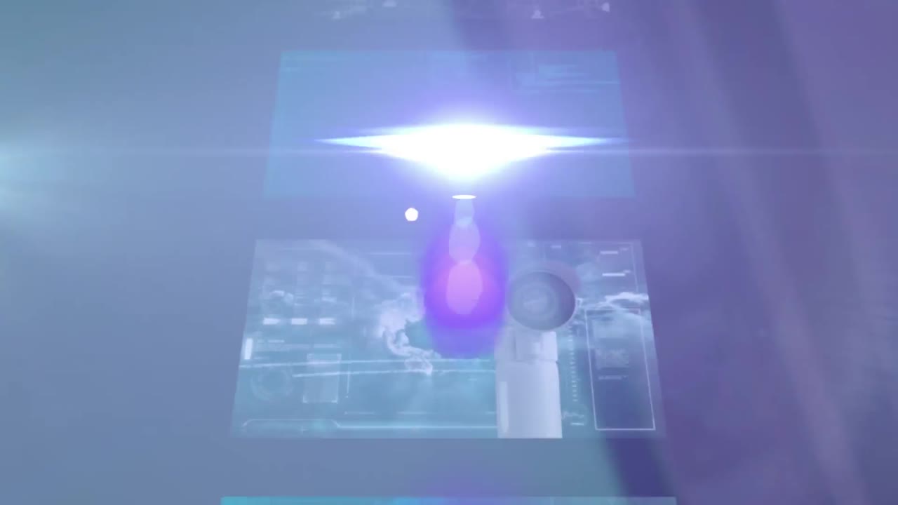 animación del procesamiento de datos en pantallas de interfaz en cascada, con luz en movimiento