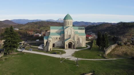 flying towards gelati monastery in kutaisi georgia