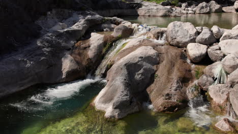 small waterfall with beautiful colors