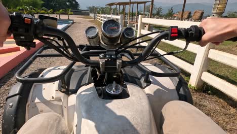 first-person view of an atv adventure