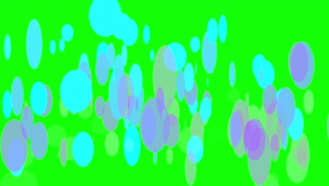 fondo verde con círculos en movimiento