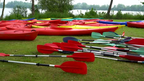 kayaks with equipment revealed, ready for action