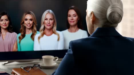 professional video call in a cozy home office.