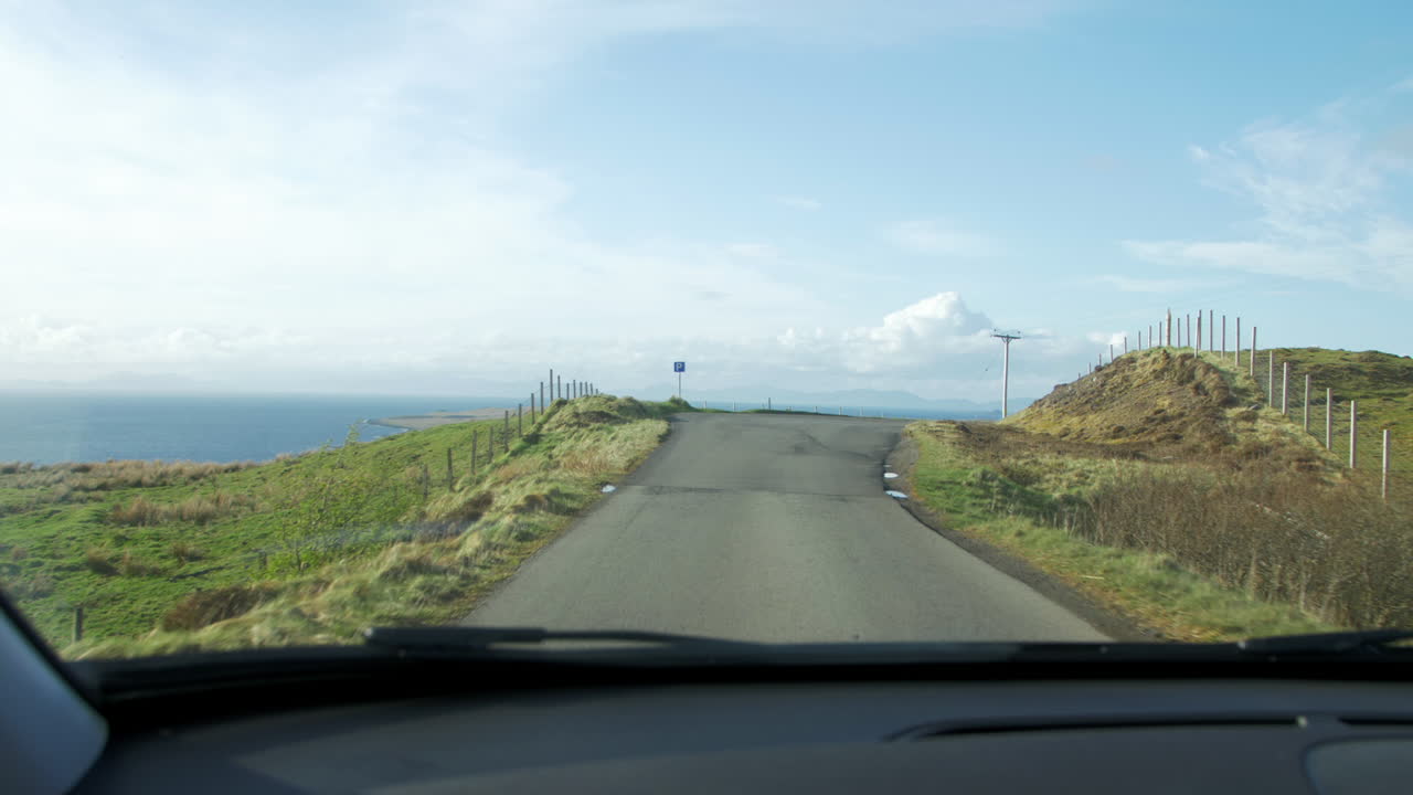 Driving on Road in Scotland
