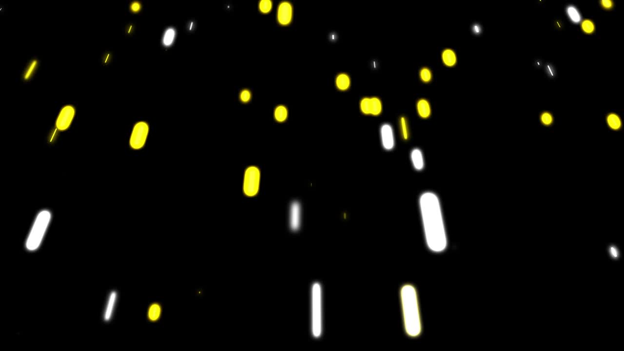 검은색 배경에 아름다운 비 색-노란색 네온 선