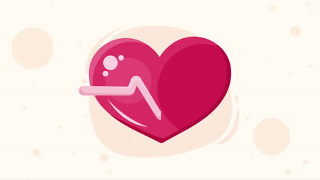 heart cardio with heartbeat animation