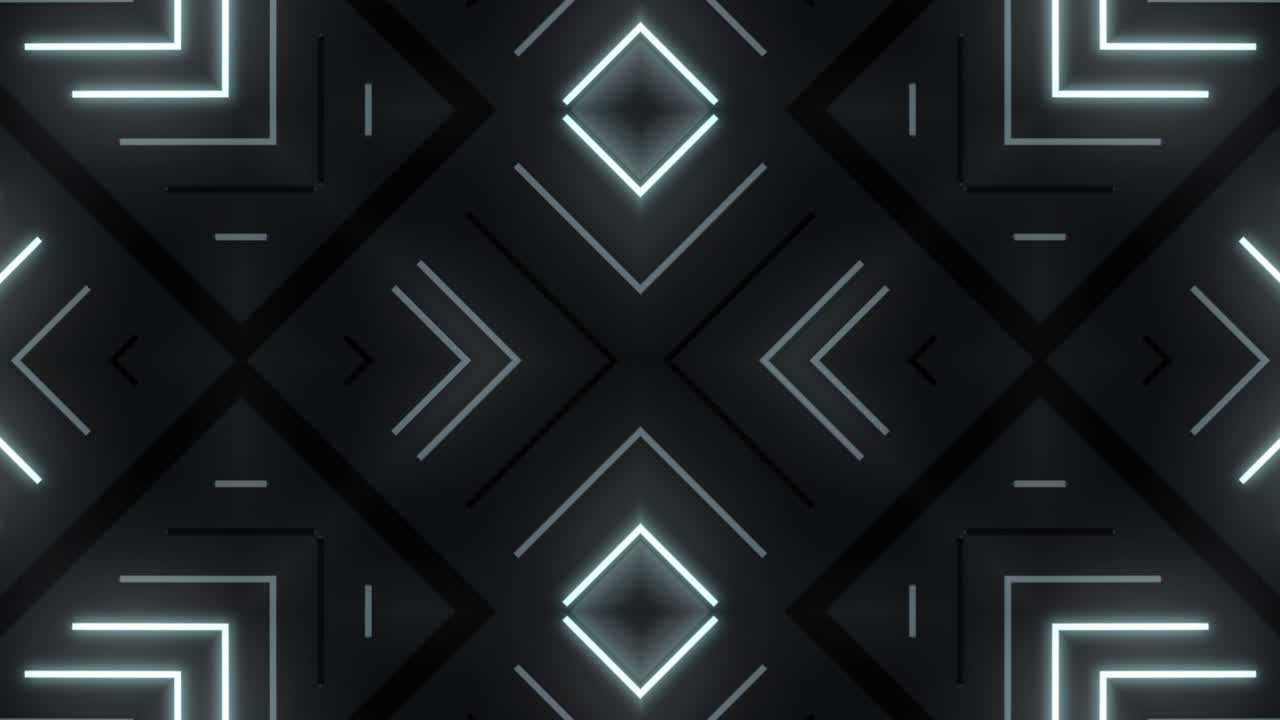 Abstract Neon Geometric Pattern