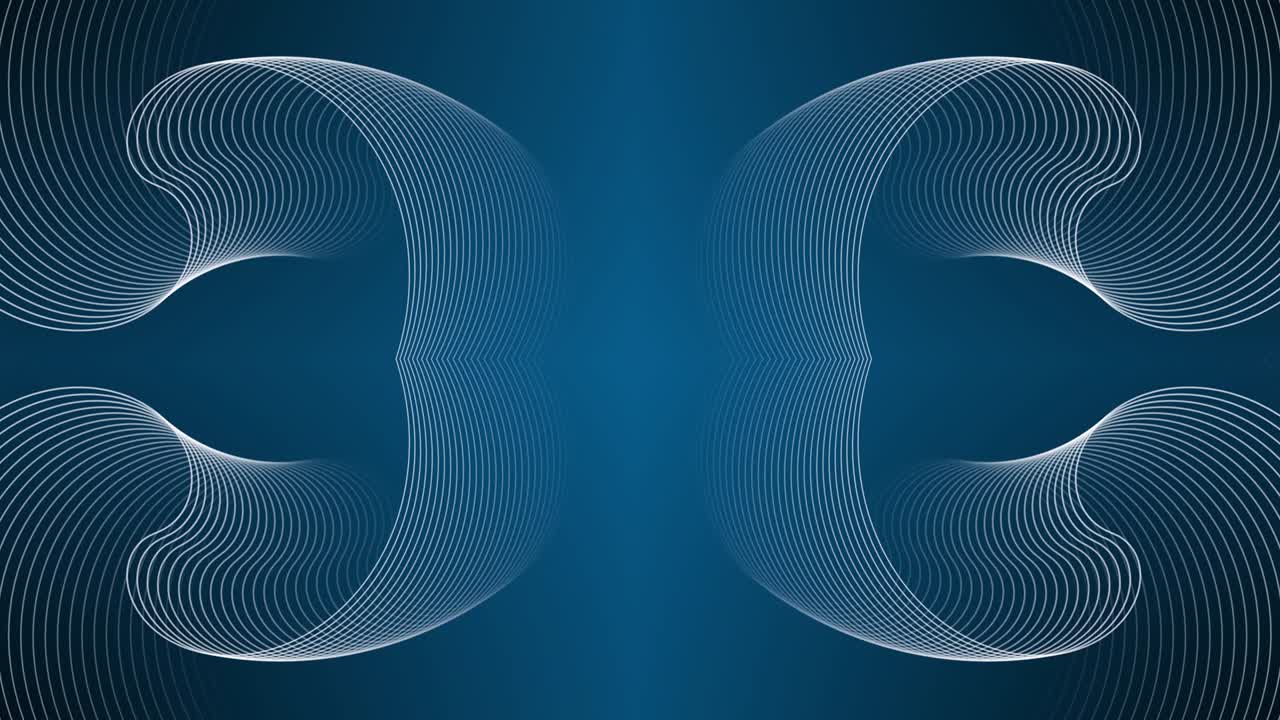 Geometrisk båndlinje-morfing-animation. Geometrisk farverig båndlinje
